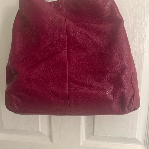 Coach Phoebe Red Pebbled Leather Shoulder Bag Hobo - Picture 3 of 11